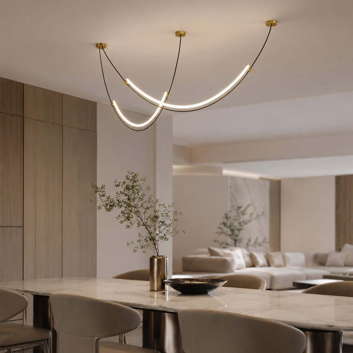Alvera Linear Chandelier - Contemporary Acrylic Art Decor Light | Vinlighting