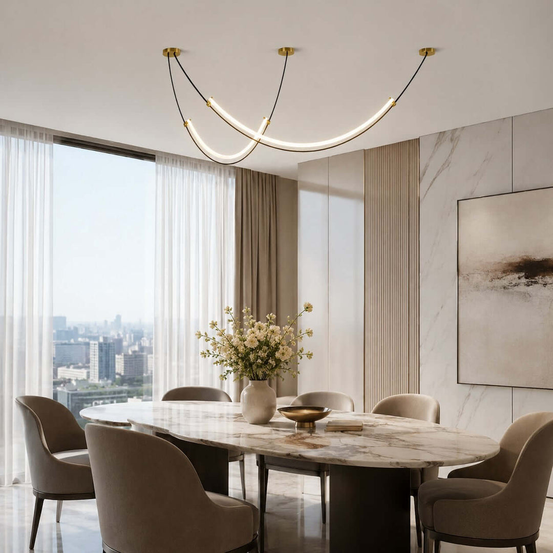 Alvera Linear Chandelier - Contemporary Acrylic Art Decor Light | Vinlighting