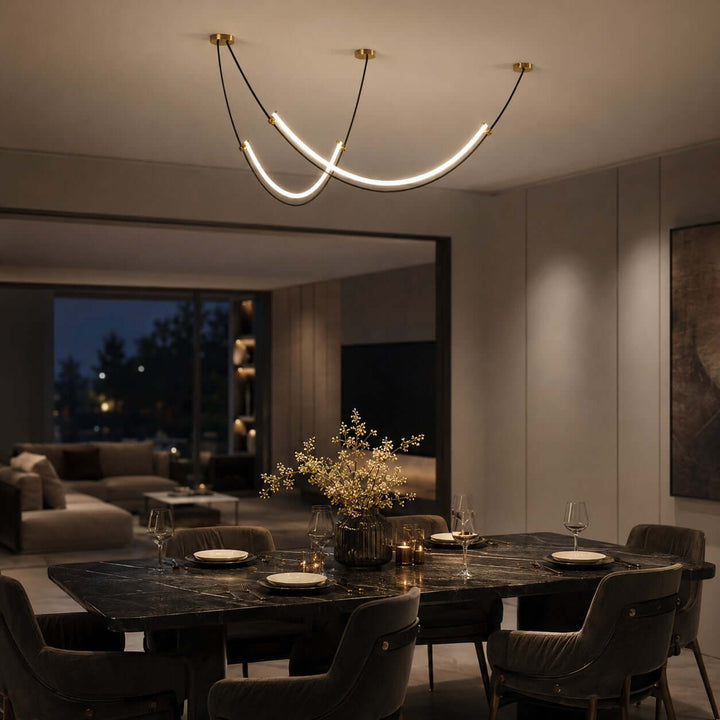 Alvera Linear Chandelier - Contemporary Acrylic Art Decor Light | Vinlighting