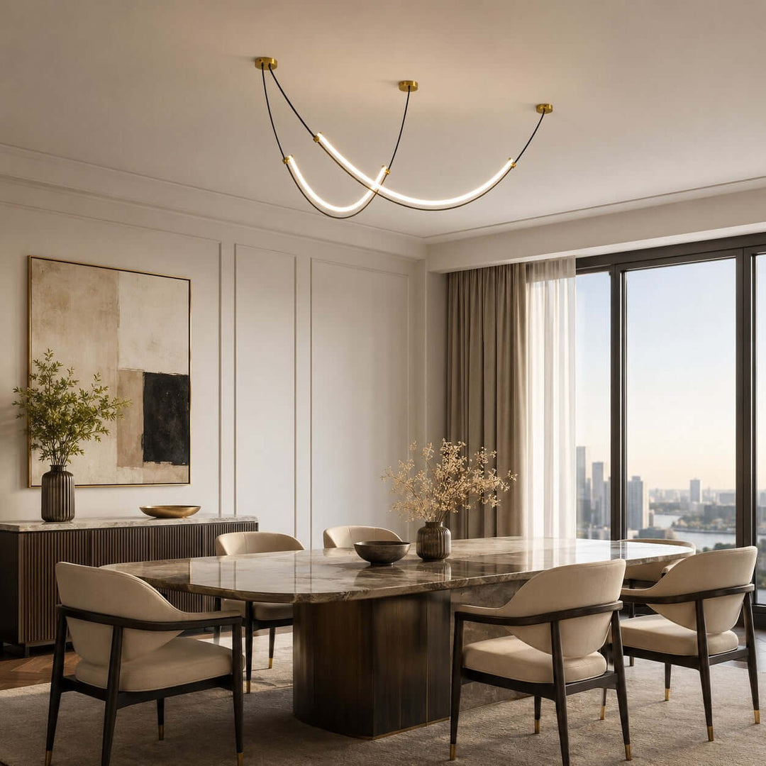 Alvera Linear Chandelier - Contemporary Acrylic Art Decor Light | Vinlighting