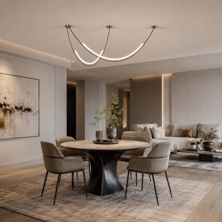 Alvera Linear Chandelier - Contemporary Acrylic Art Decor Light | Vinlighting