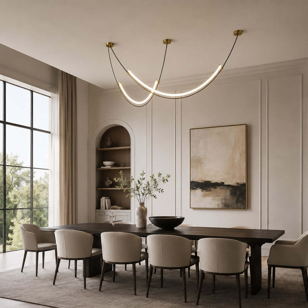 Alvera Linear Chandelier - Contemporary Acrylic Art Decor Light | Vinlighting
