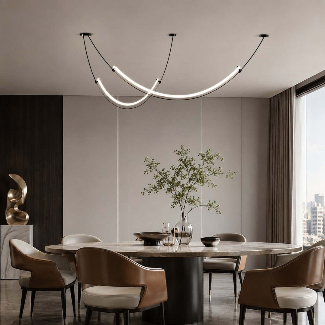 Alvera Linear Chandelier - Contemporary Acrylic Art Decor Light | Vinlighting