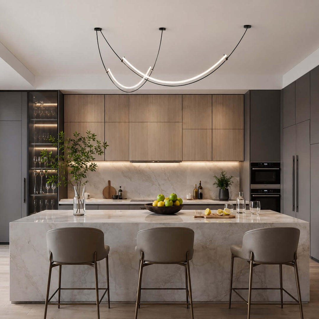 Alvera Linear Chandelier - Contemporary Acrylic Art Decor Light | Vinlighting