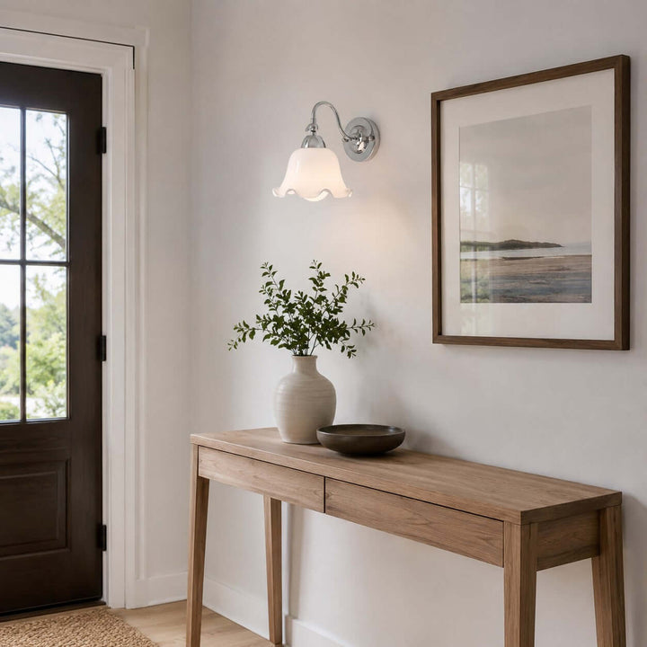 Amarise Wall Light - French Flower Glass for Bedside Room Decor | Vinlighting