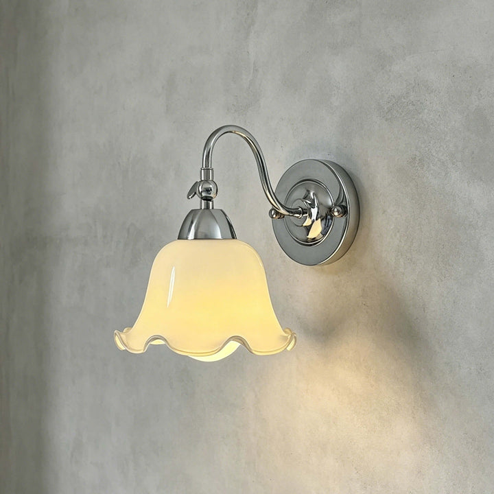 Amarise Wall Light - French Flower Glass for Bedside Room Decor | Vinlighting