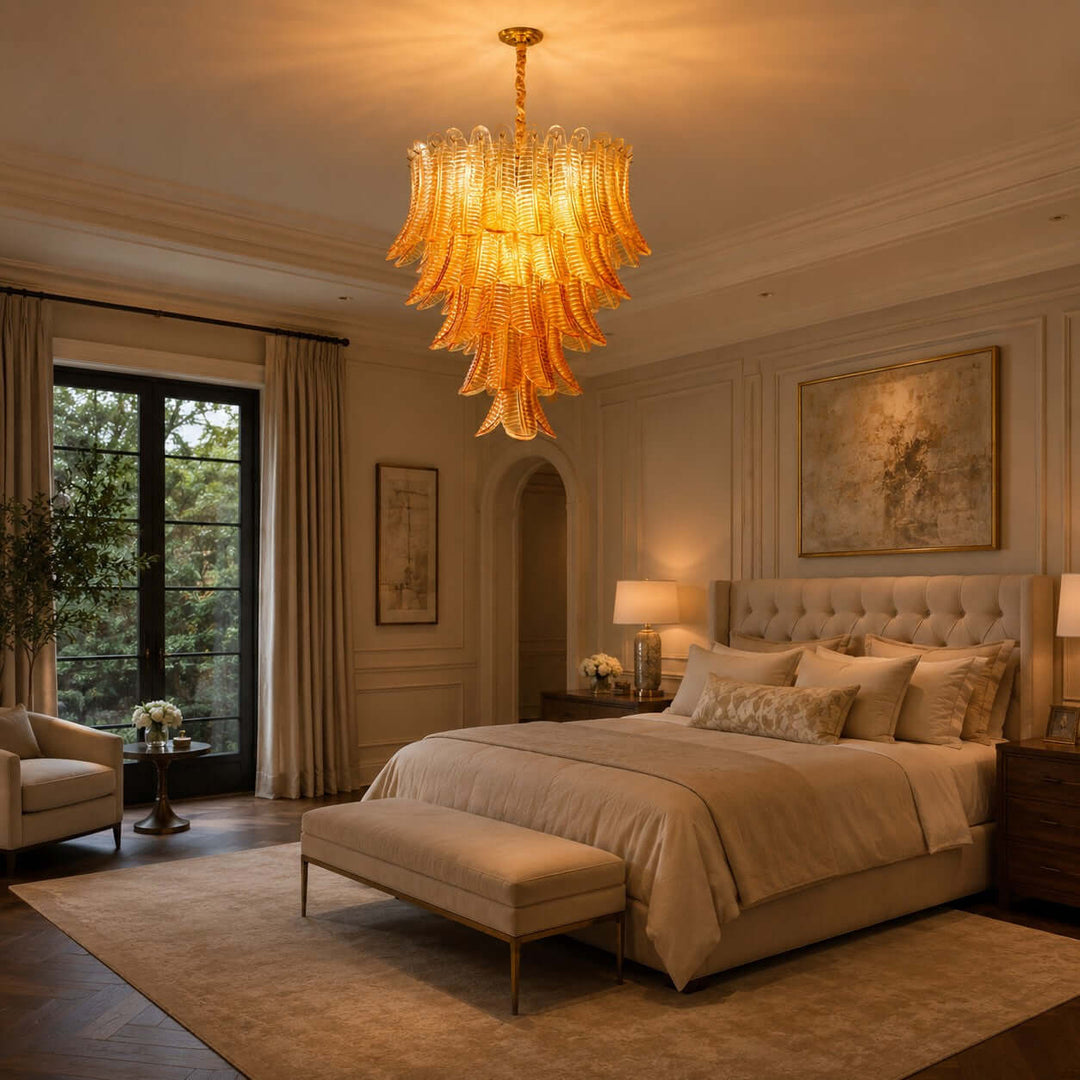 Amber Amvella Chandelier | Amber Murano Glass Dining Room Chandelier