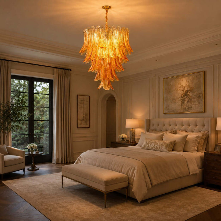 Amber Amvella Chandelier | Amber Murano Glass Dining Room Chandelier