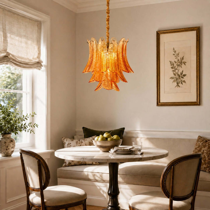 Amber Amvella Chandelier | Amber Murano Glass Dining Room Chandelier