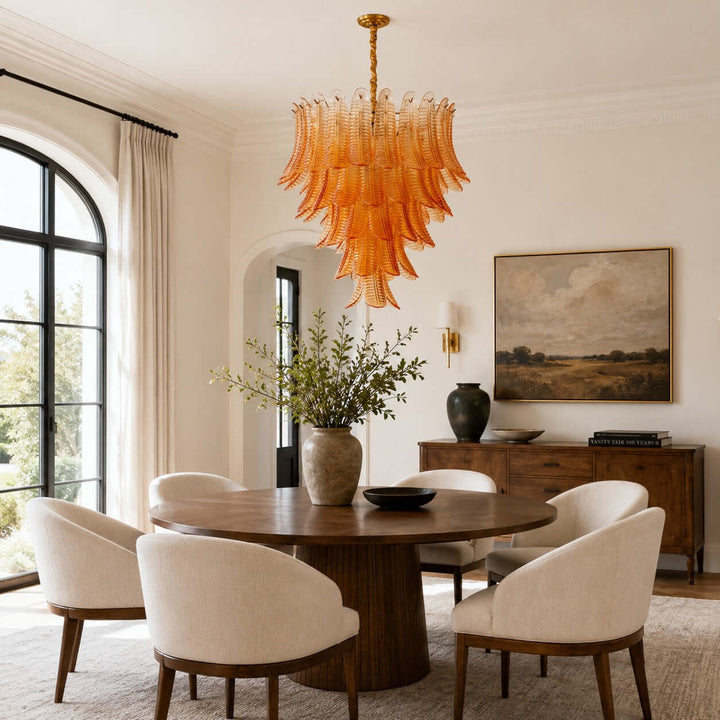Amber Amvella Chandelier | Amber Murano Glass Dining Room Chandelier
