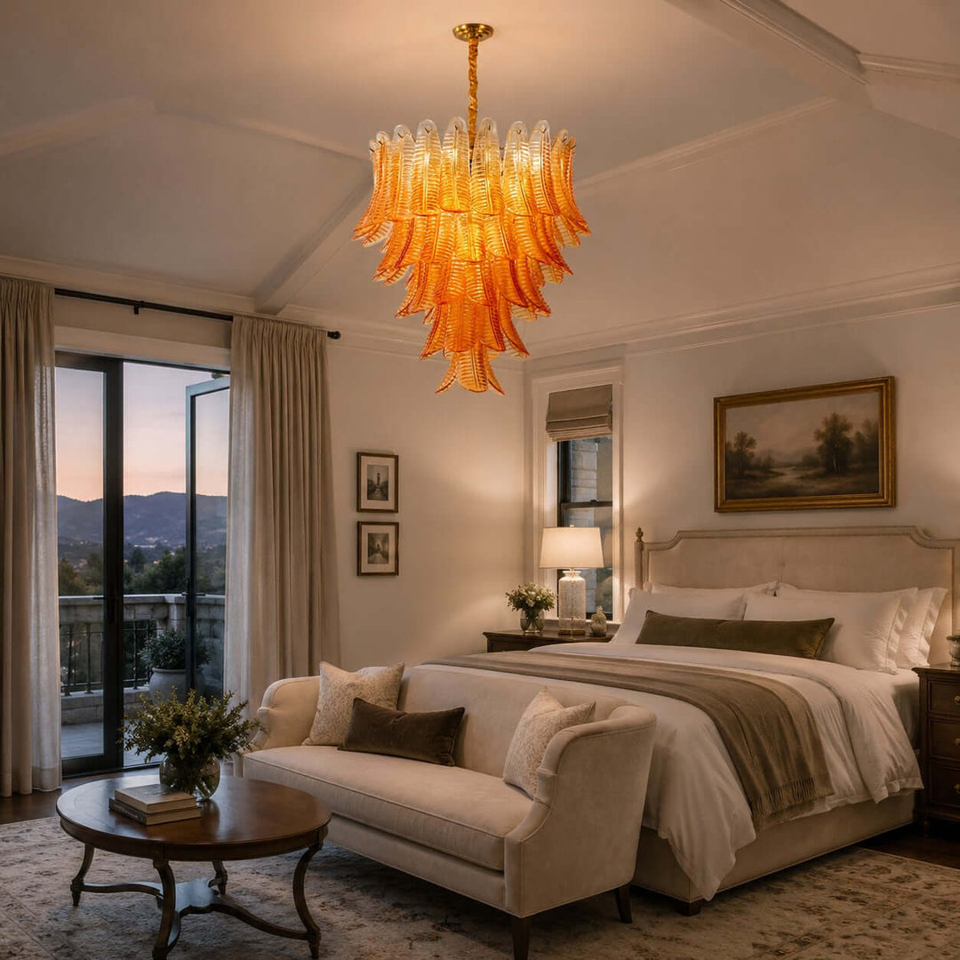 Amber Amvella Chandelier | Amber Murano Glass Dining Room Chandelier