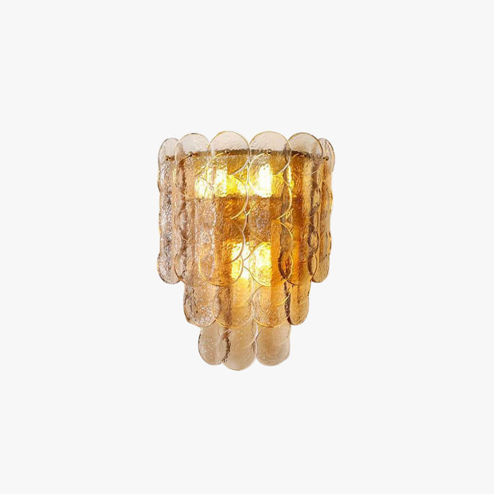 Ambrin Wall Sconce | Amber Glass Light for Bedroom and Hallway