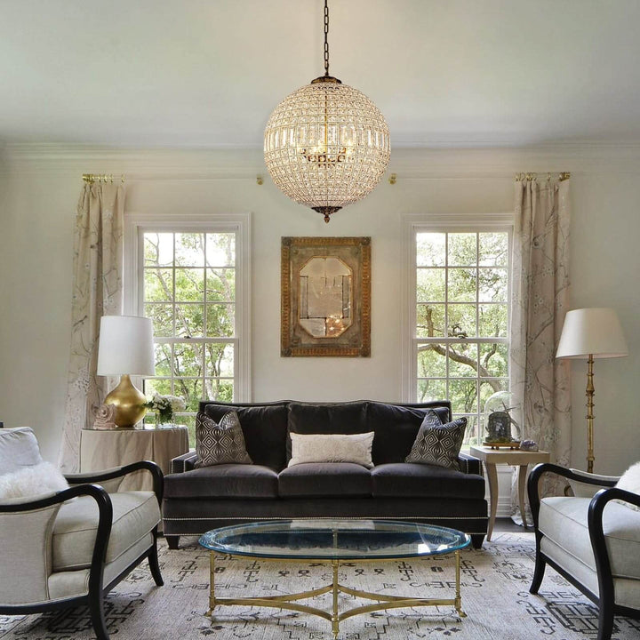 Amora Chandelier – Contemporary Crystal Chandelier for Living Room