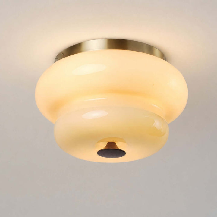 Amorie Flush Mount Light - French Cream Glass Hallway Ceiling Light | Vinlighting