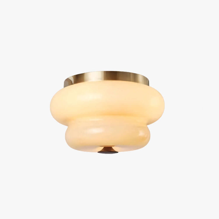 Amorie Flush Mount Light - French Cream Glass Hallway Ceiling Light | Vinlighting