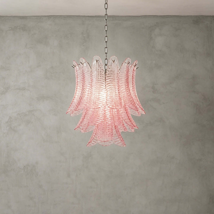 Amvella Chandelier | Pink Murano Glass Dining Room Light Fixture