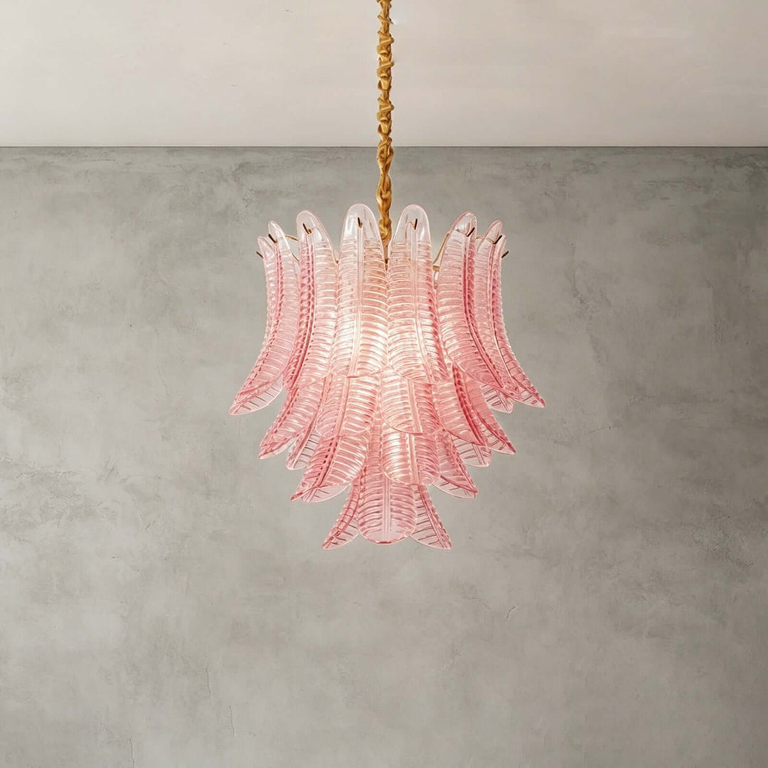 Amvella Chandelier | Pink Murano Glass Dining Room Light Fixture