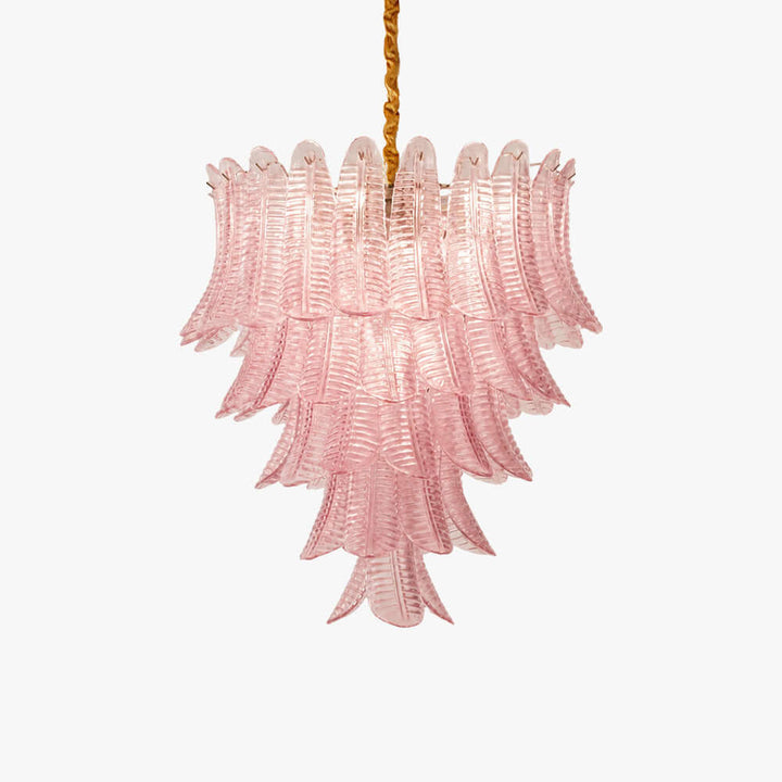 Amvella Chandelier | Pink Murano Glass Dining Room Light Fixture