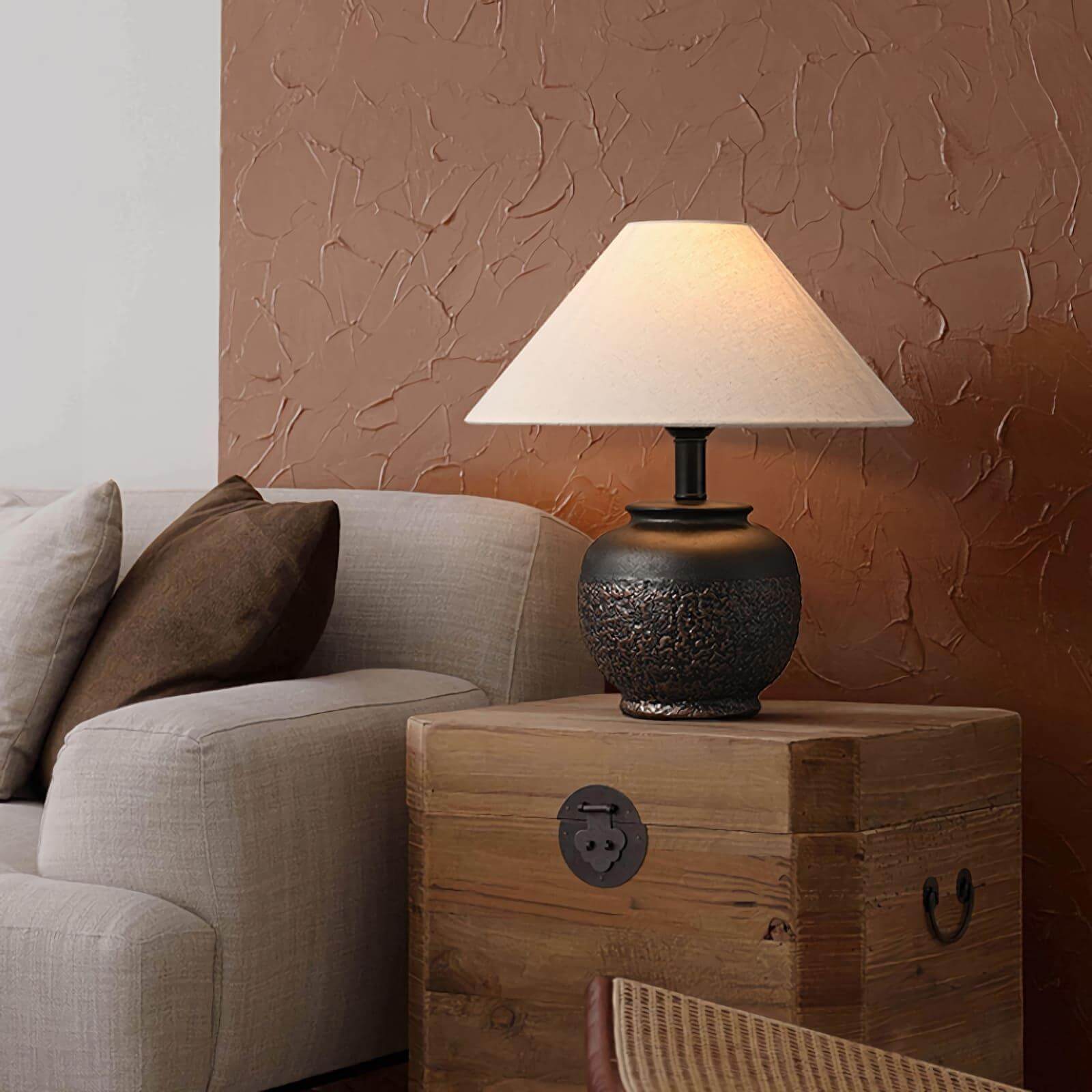 Ancient Ceramic Table Lamp | Mid-Century Vintage Fixture – Vinlighting