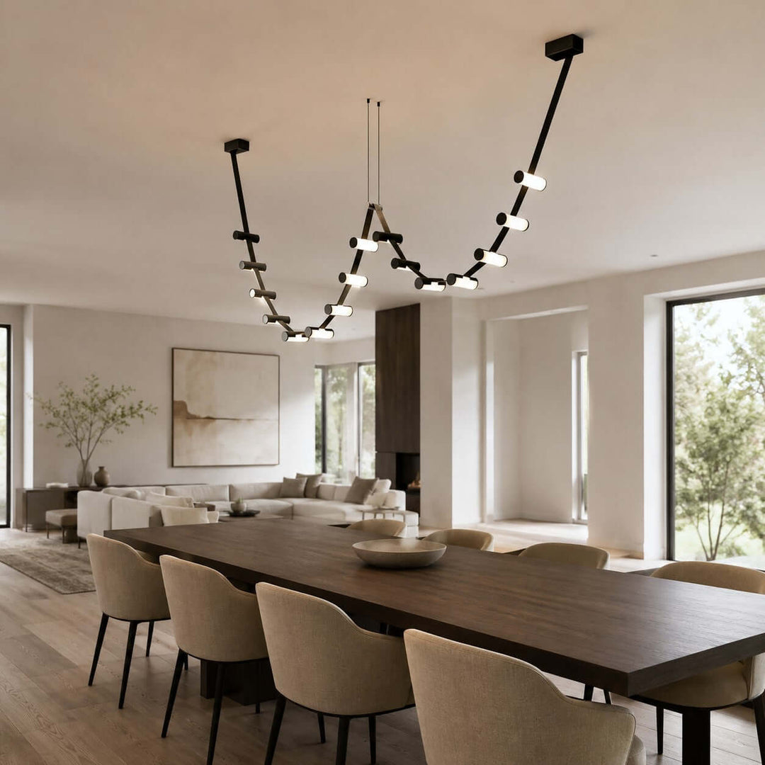 Arclane Chandelier - Modern Leather Art Light for Dining Rooms | Vinlighting