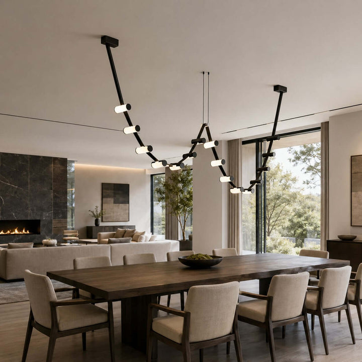 Arclane Chandelier - Modern Leather Art Light for Dining Rooms | Vinlighting