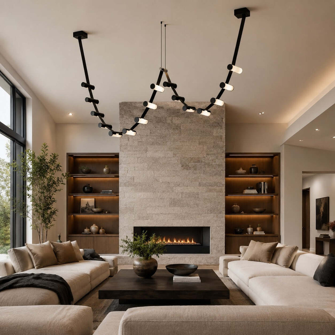 Arclane Chandelier - Modern Leather Art Light for Dining Rooms | Vinlighting
