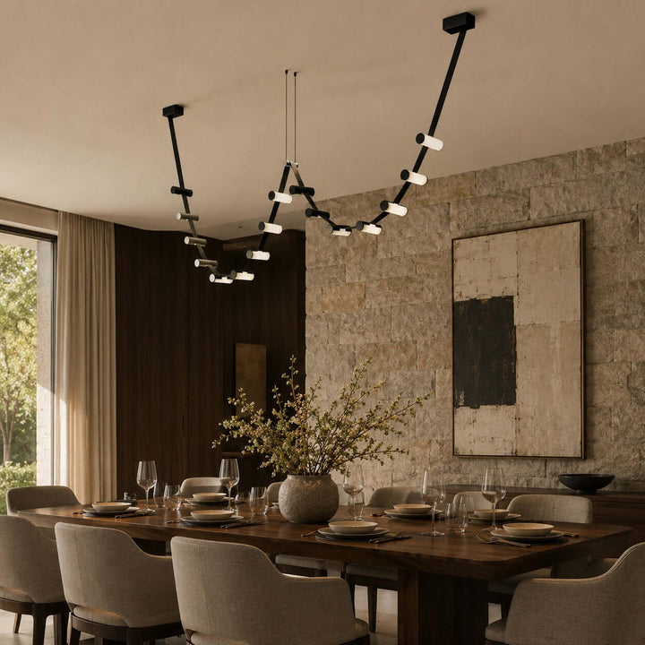 Arclane Chandelier - Modern Leather Art Light for Dining Rooms | Vinlighting