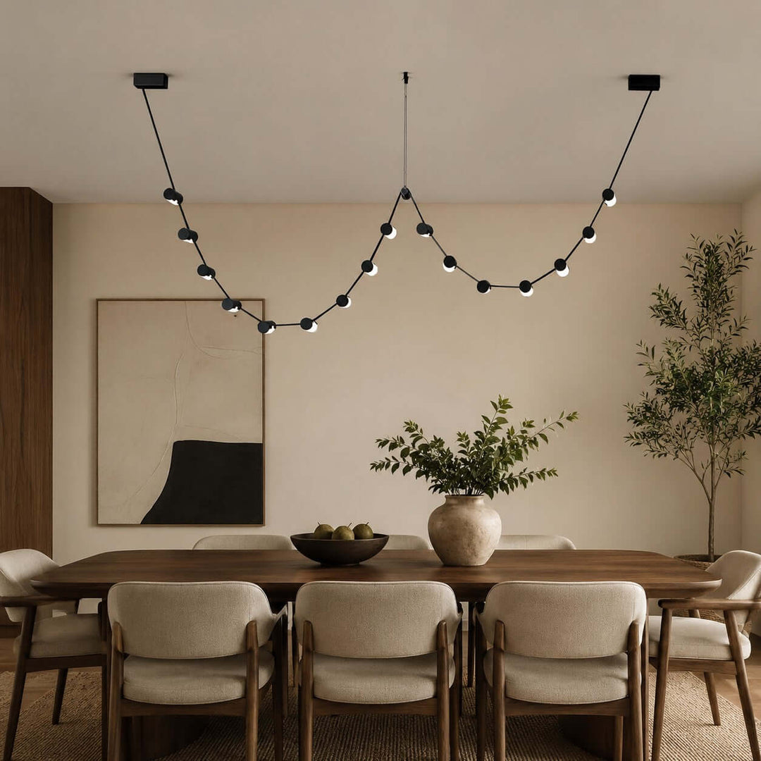 Arclane Chandelier - Modern Leather Art Light for Dining Rooms | Vinlighting