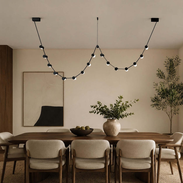 Arclane Chandelier - Modern Leather Art Light for Dining Rooms | Vinlighting