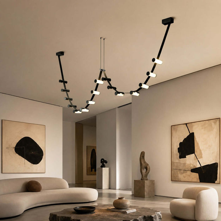 Arclane Chandelier - Modern Leather Art Light for Dining Rooms | Vinlighting