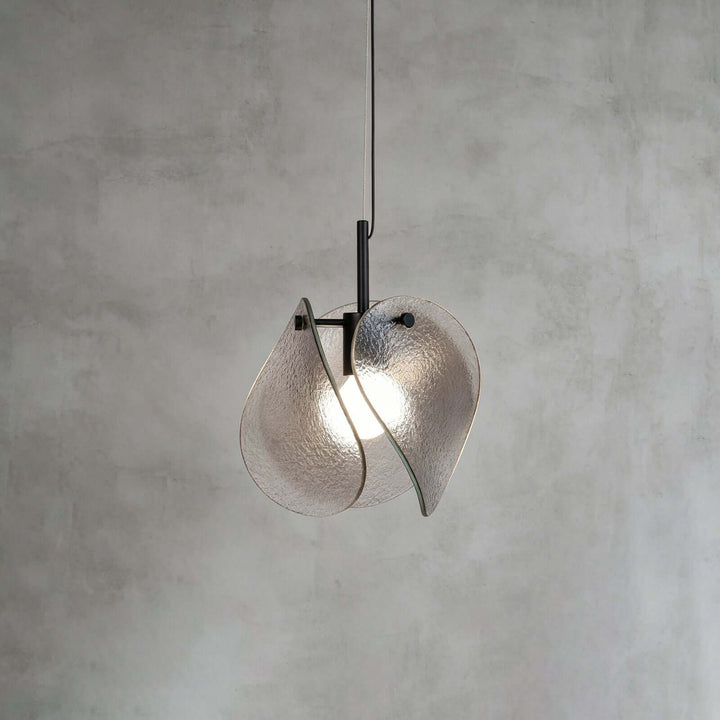 Small Smoked Glass Pendant Light for Kitchen Island Use