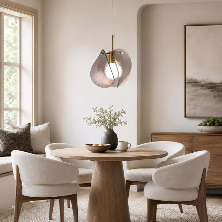 Small Smoked Glass Pendant Light for Kitchen Island Use