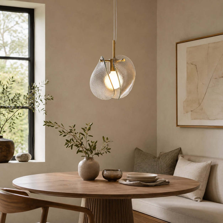 Small Smoked Glass Pendant Light for Kitchen Island Use