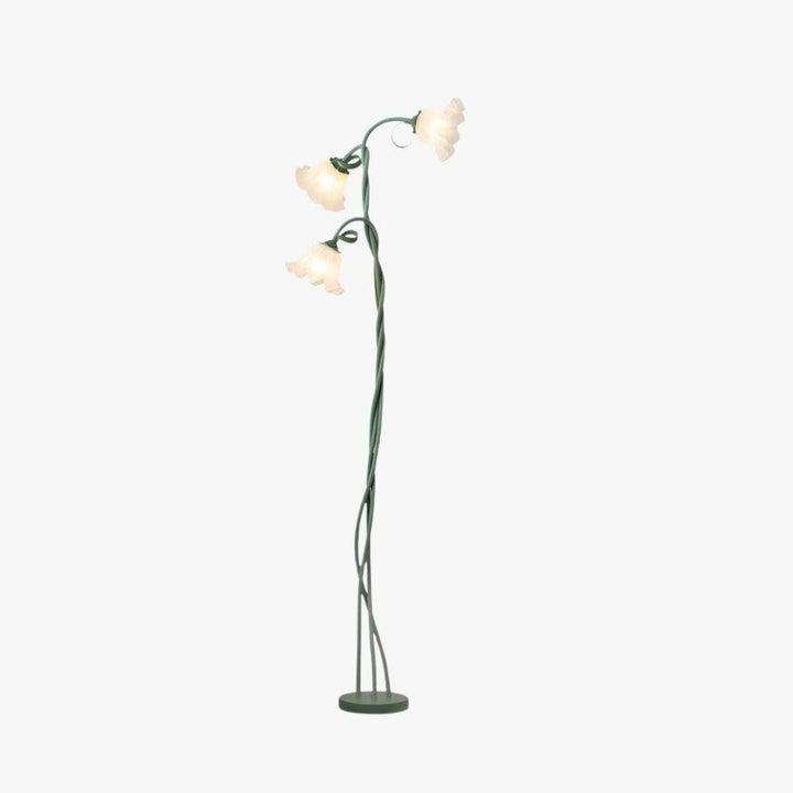 Art Deco Green Flower Floor Lamp for Living Room or Cute Bedroom Decor | Vinlighting | Vinlighting