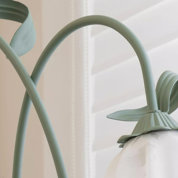 Art Deco Green Flower Floor Lamp for Living Room or Cute Bedroom Decor | Vinlighting | Vinlighting
