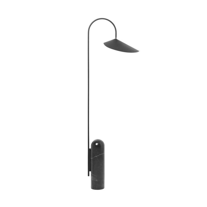 Arum Floor Lamp | Minimalist Art Deco Lighting with Black Marble Base | Vinlighting | Vinlighting