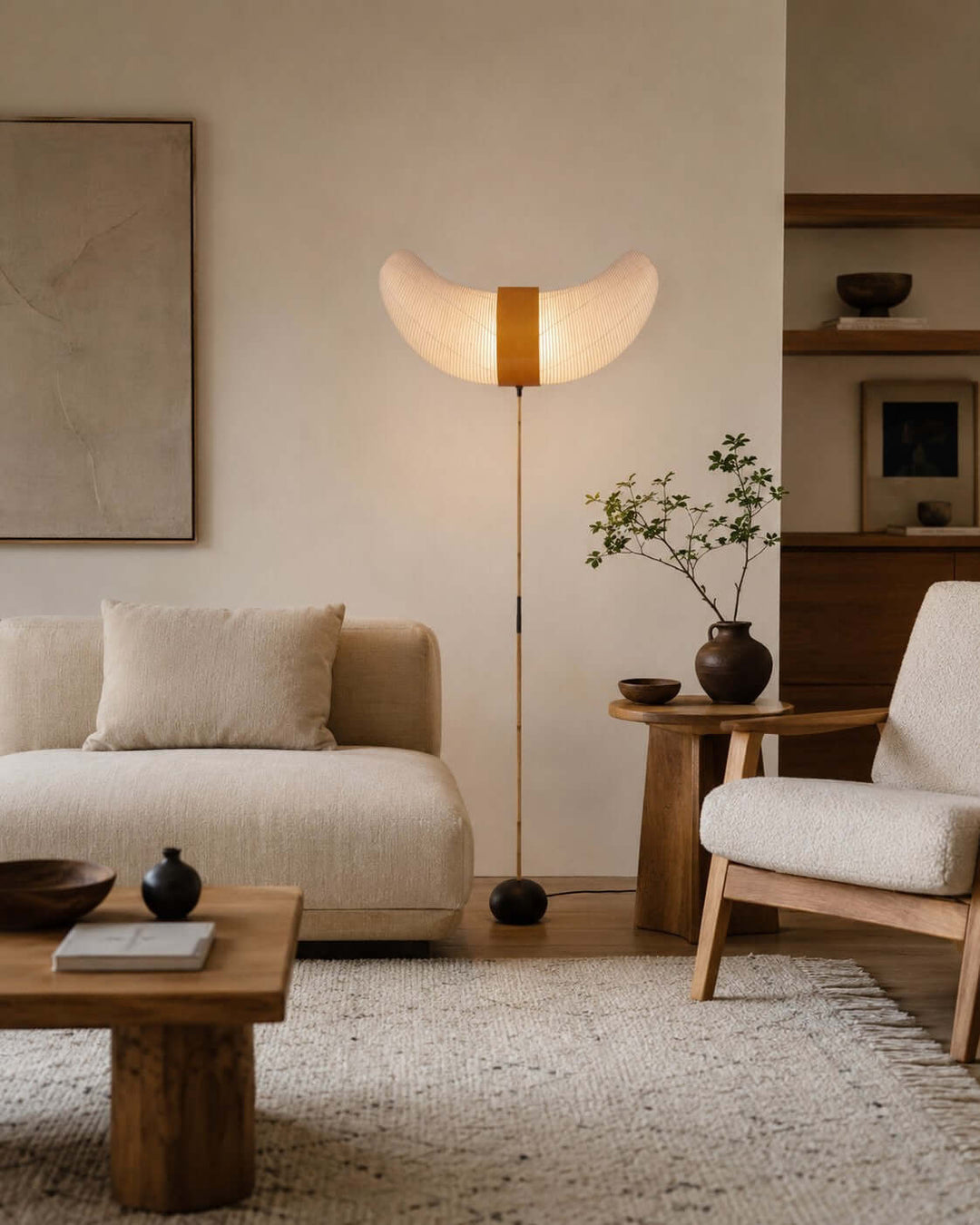 Japanese Wabi Sabi Floor Lamp for Living Room and Bedroom