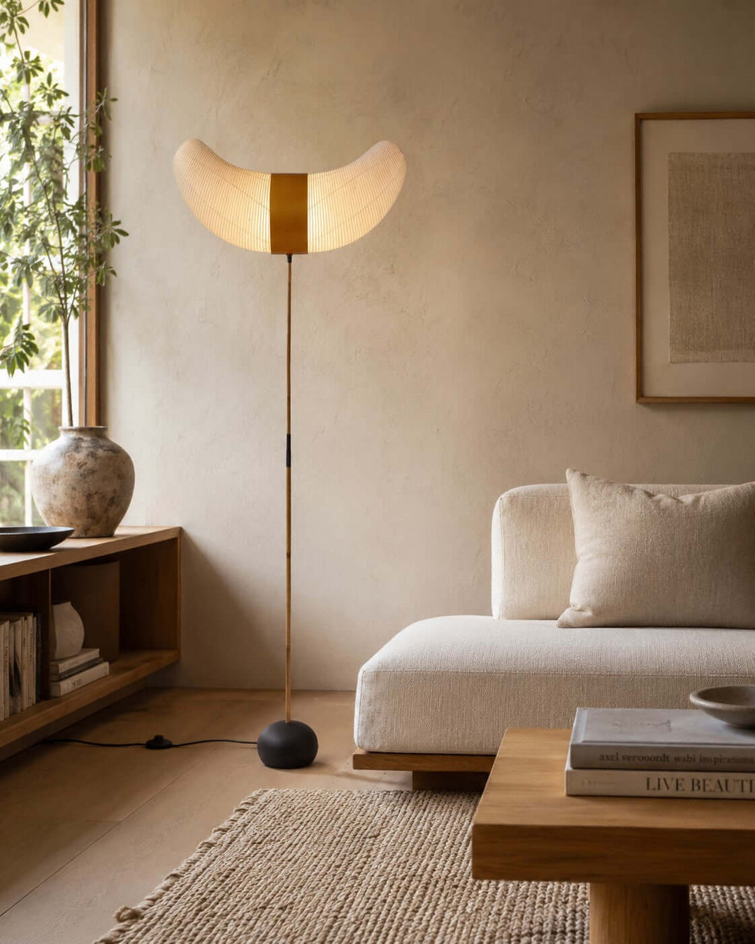 Japanese Wabi Sabi Floor Lamp for Living Room and Bedroom
