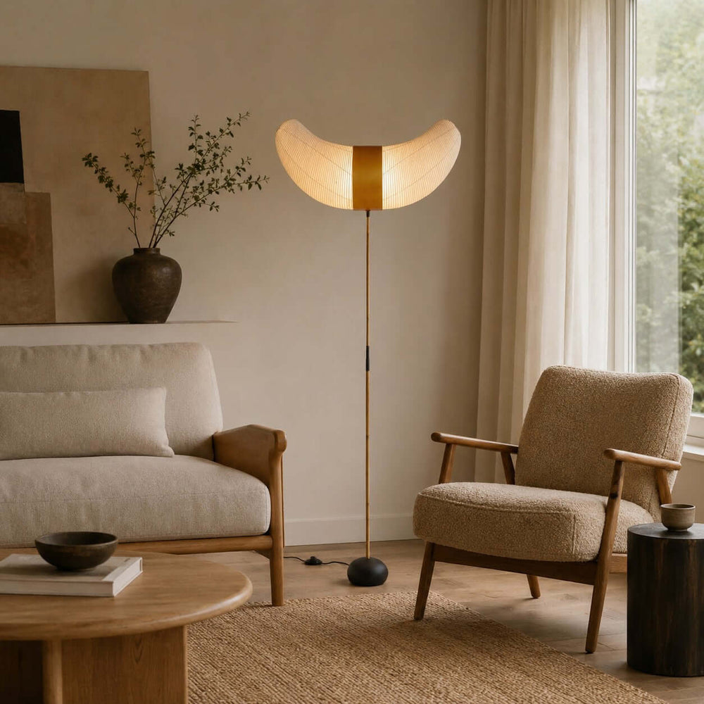 Japanese Wabi Sabi Floor Lamp for Living Room and Bedroom