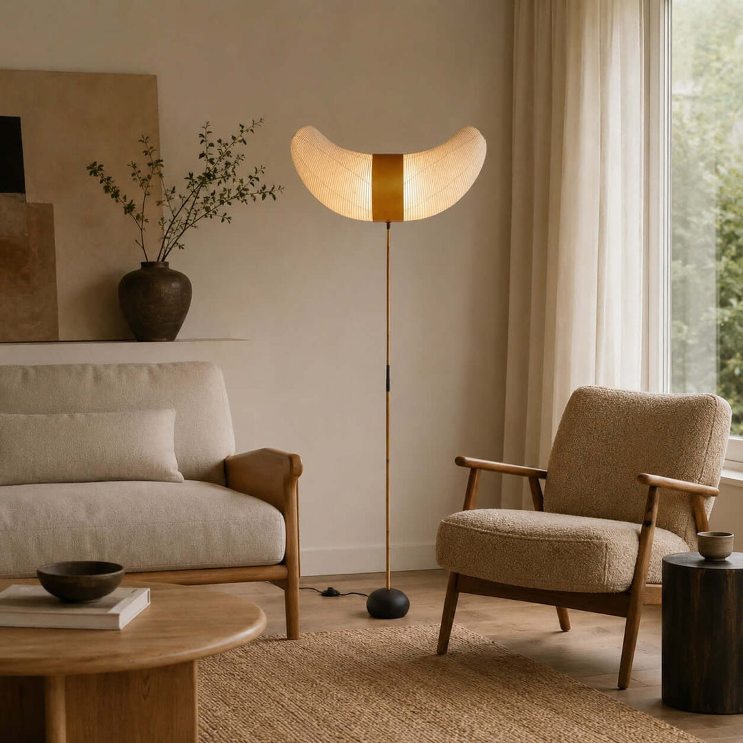 Japanese Wabi Sabi Floor Lamp for Living Room and Bedroom