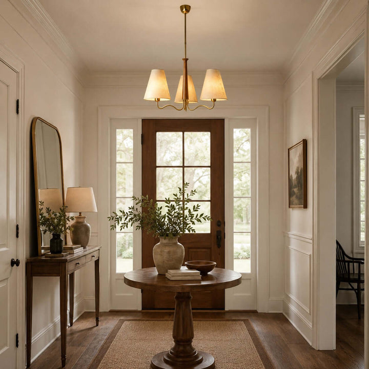 Arvella Chandelier - Vintage Parchment Lighting for Dining & Living | Vinlighting