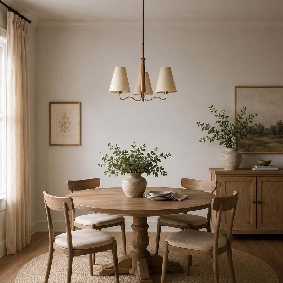 Arvella Chandelier - Vintage Parchment Lighting for Dining & Living | Vinlighting