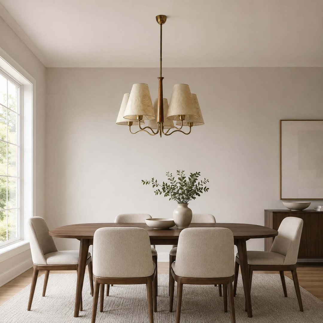 Arvella Chandelier - Vintage Parchment Lighting for Dining & Living | Vinlighting