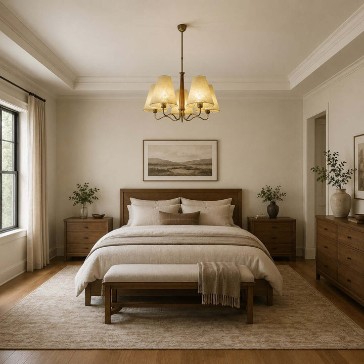 Arvella Chandelier - Vintage Parchment Lighting for Dining & Living | Vinlighting