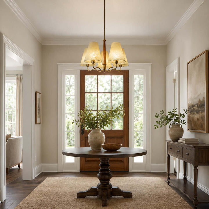 Arvella Chandelier - Vintage Parchment Lighting for Dining & Living | Vinlighting