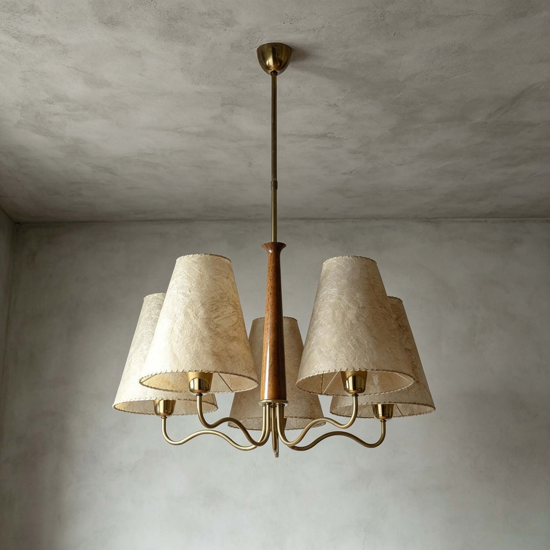 Arvella Chandelier - Vintage Parchment Lighting for Dining & Living | Vinlighting