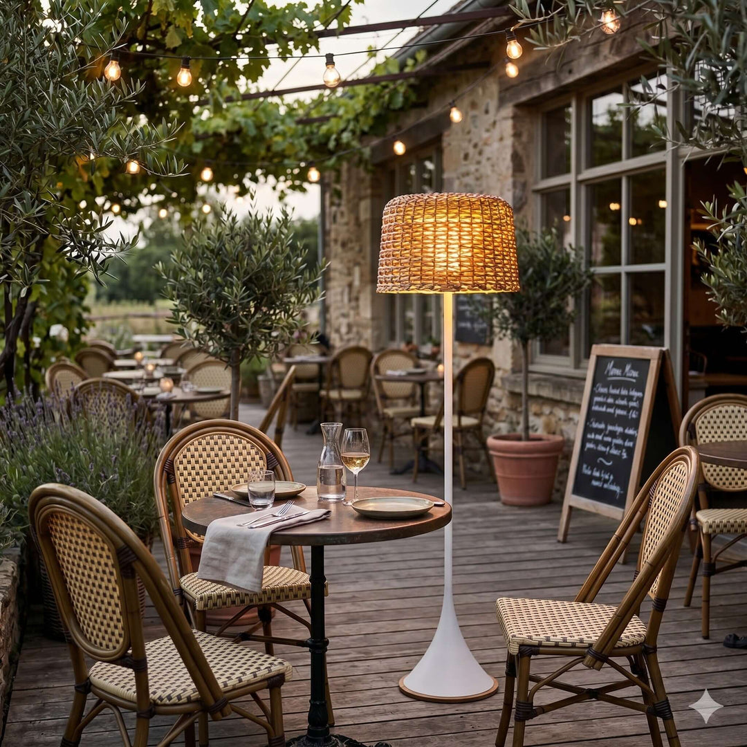 Arvilo Outdoor Lamp - Creative Rattan Solar Floor Lamp