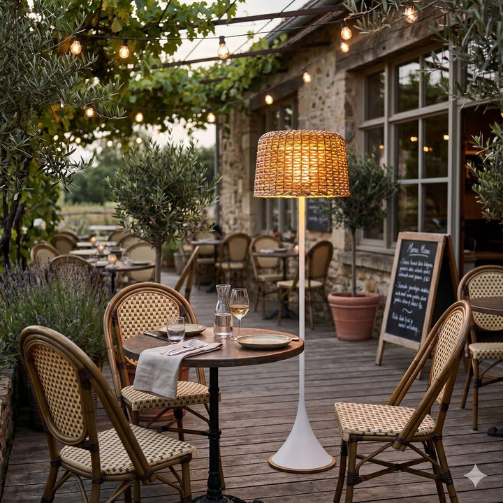 Arvilo Outdoor Lamp - Creative Rattan Solar Floor Lamp