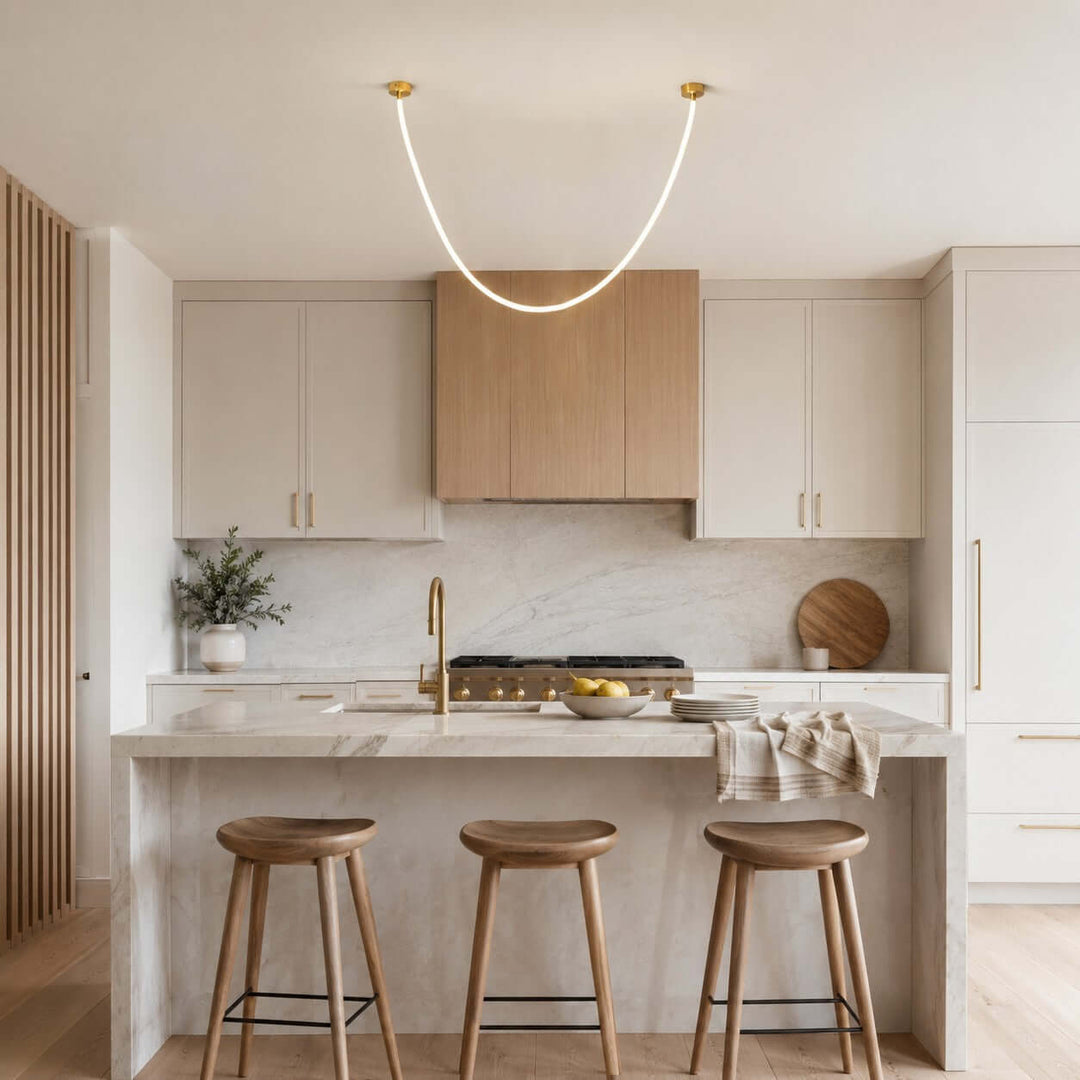 Asten Pendant Light, Silicone LED Linear Pendant Lighting Design