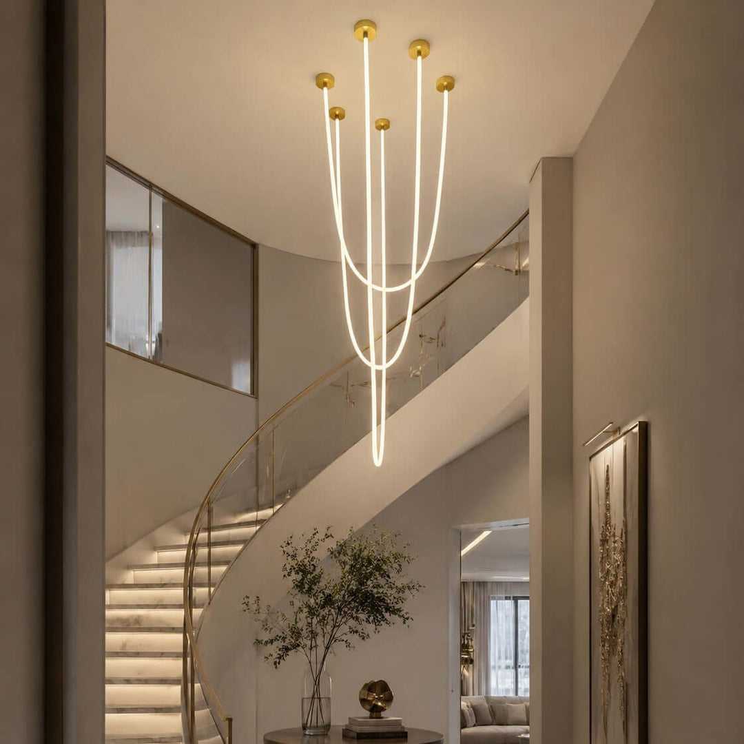 Asten Pendant Light, Silicone LED Linear Pendant Lighting Design